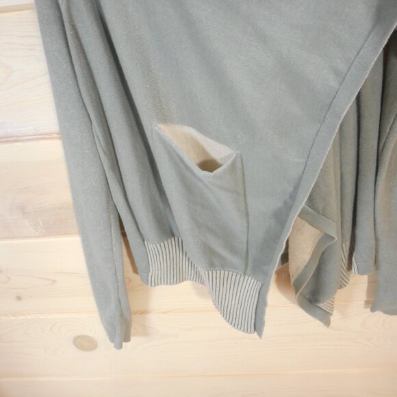 Cabi size S Pocket Cardigan Open Drape Front 100% Cotton 5132 Neutral Coastal - Picture 2 of 10